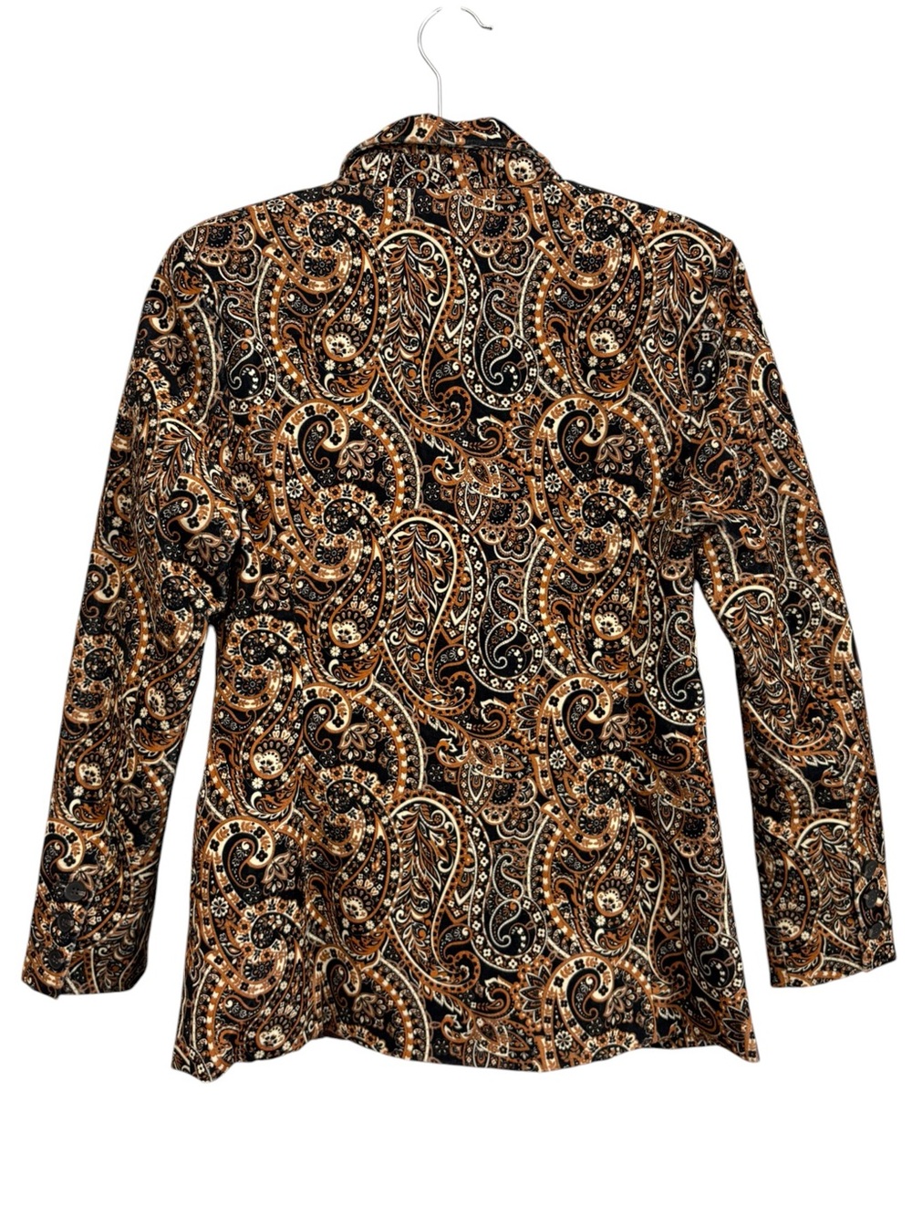 New Driftwood Velvet Jacquard Paisley 70’s Style Blazer Size XS - Picture 8 of 14